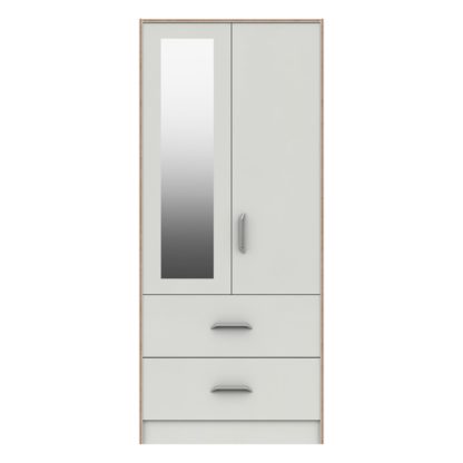 An Image of Florrie Double 2 Drawer Wardrobe White