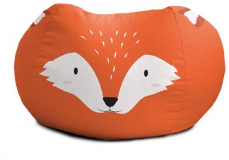 An Image of Rucomfy Kids Fox Animal Bean Bag Medium Round