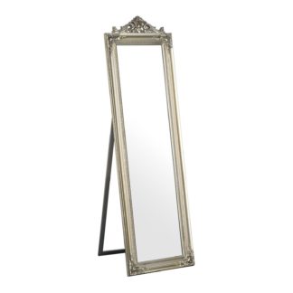 An Image of Boudoir Floor Standing Mirror - Silver- 50x170cm