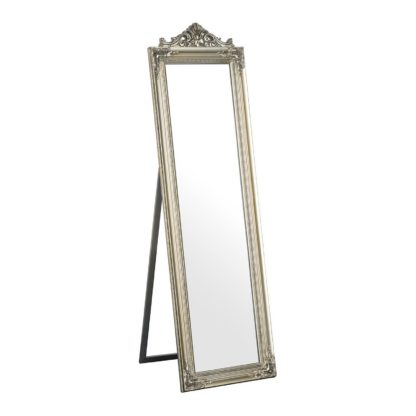 An Image of Boudoir Floor Standing Mirror - Silver- 50x170cm