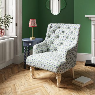 An Image of Arianna Tulip Print Armchair Natural