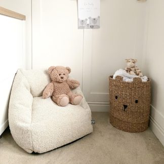 An Image of Rucomfy Kids Snuggle Bean Bag Chair - Oat