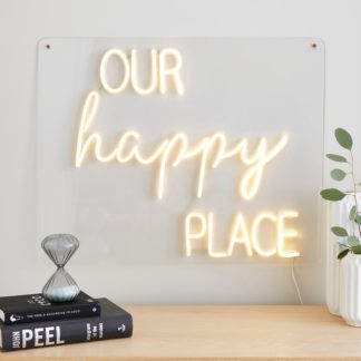 An Image of Our Happy Place Neon Wall Light Clear