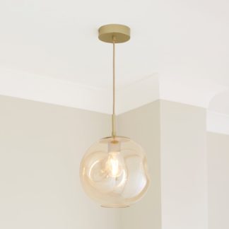 An Image of Alexis Amber Ceiling Fitting, 25cm Brown