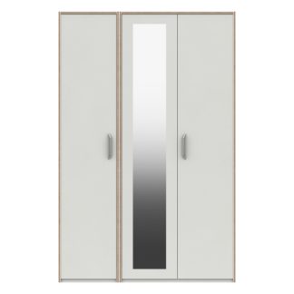 An Image of Florrie Triple Wardrobe, Mirrored White