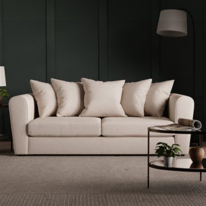 An Image of Blake Soft Texture Fabric 3 Seater Sofa Soft Texture Grey