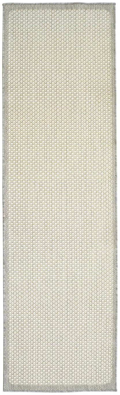 cbddaac20b42ae6619f635972a1044b5f81ccc9039231c1f0643e29e2cdd9bc1.jpg An Image of Relay HydroFlex Boarder Grey Outdoor Rug - 60X230cm
