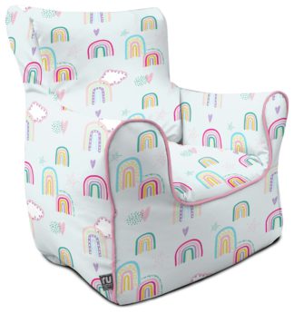 An Image of Rucomfy Kids Rainbow Sky Bean Bag Chair