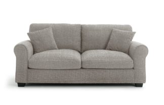An Image of Habitat Lisbon Fabric 3 Seater Sofa - Grey