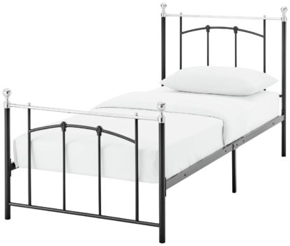 An Image of Habitat Yani Single Metal Frame - Black