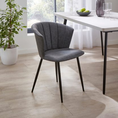 An Image of Kendall Dining Chair PU Leather Brown