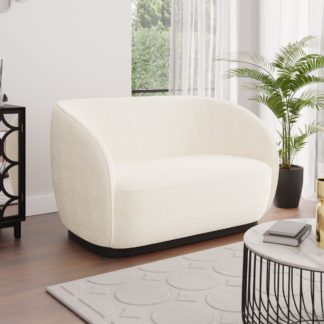An Image of Arlo Boucle 2 Seater Sofa Ivory