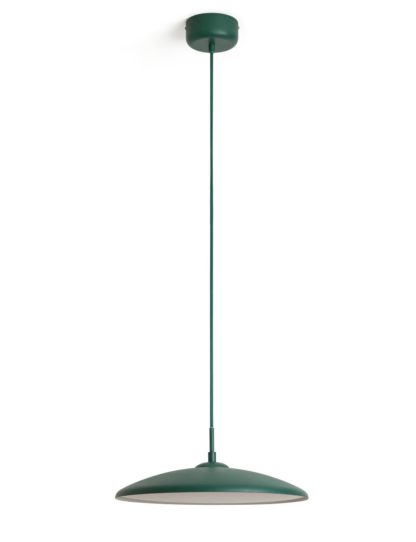 An Image of Habitat Pavo Metal LED Pendant Light - Teal