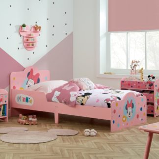 An Image of Disney - Minnie Mouse - Single - Kids Bed - Pink - Wooden - 3ft