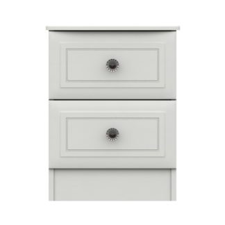 An Image of Portia 2 Drawer Bedside Table White