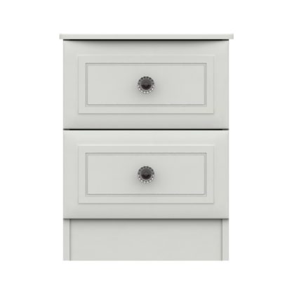 An Image of Portia 2 Drawer Bedside Table White