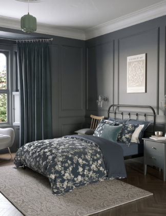 An Image of M&S Pure Cotton Floral Jacquard Bedding Set