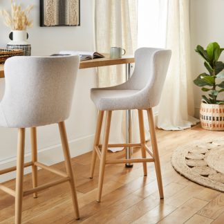 An Image of Montreal Bar Stool, Natural Fabric Natural