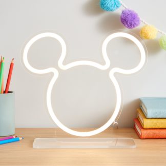 An Image of Disney Mickey Mouse Neon Table Light Clear