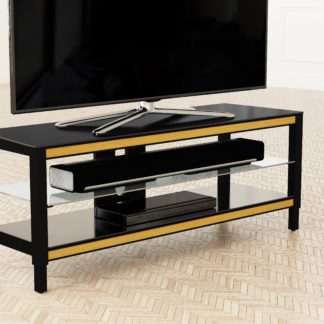An Image of AVF Options Twist TV Stand, 4 Customisable Colour Options Black