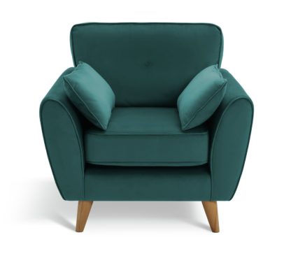 10ea80856d36473251ae900158b79a0e6b68faace02bcc9b2de891668a19aeeb.jpg An Image of Habitat Iris Fabric Armchair - Teal