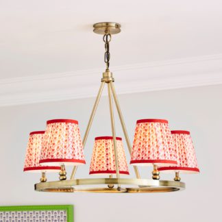 An Image of Pride & Joy 5 Light Halo Ceiling Fitting Red
