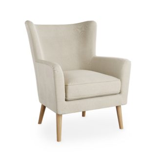 An Image of Country Flatweave Wing Chair Natural