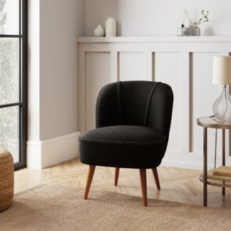 An Image of Elsie Sherpa Cocktail Chair Sherpa Black