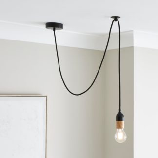 An Image of Romelia Flex Ceiling Fitting Black