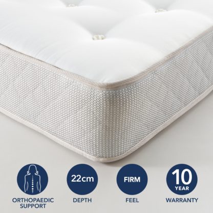 An Image of Fogarty Firm Open Coil Mattress White