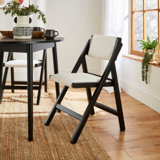 An Image of Carmen Folding Chair, Ivory Boucle Ivory