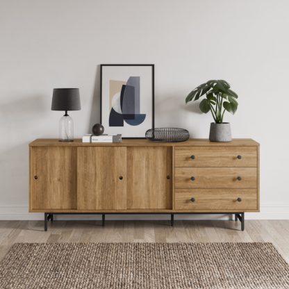 An Image of Fulton Extra Wide Sideboard, Pine Fulton Pine