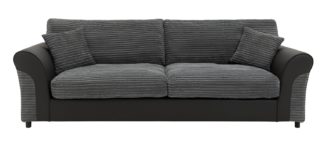 An Image of Argos Home Harry Fabric 4 Seater Sofa - Charcoal