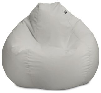An Image of rucomfy Indoor Outdoor Bean Bag - Light Grey