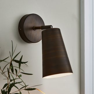 An Image of Colton Bronze Wall Light 15cm Brown