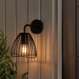 An Image of Jaula Indoor Outdoor Wall Light Black