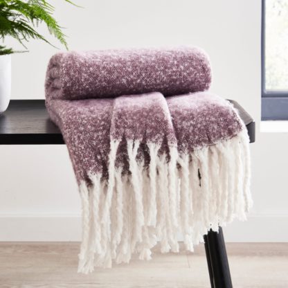 An Image of Faux Mohair Throw Amber Gold