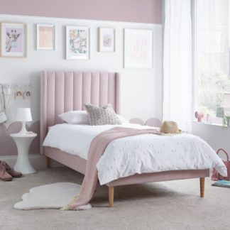 An Image of Marlow Pink Fabric Kids Bed - 3FT Single