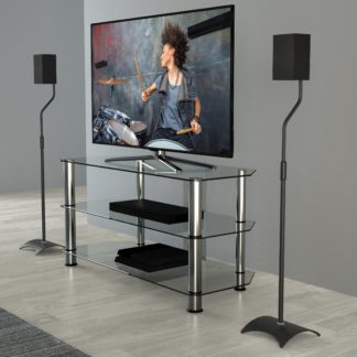An Image of AVF Set of 2 Speaker Stands Black