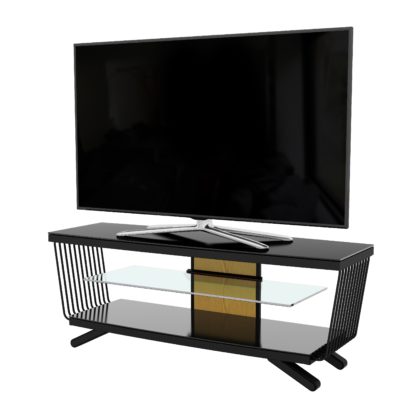 An Image of AVF Options Flow TV Stand, 4 Customisable Colour Options Black