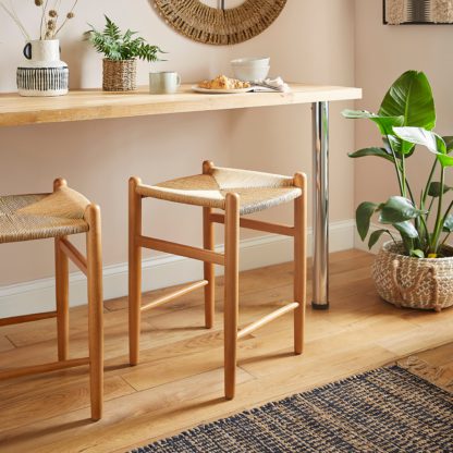 4558bbee9f54a17eaf2678e34497a121b59c75b5980d0f5d31f3b60cd88e2cfa.jpg An Image of Lara Backless Counter Height Stool Black
