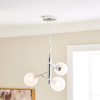 An Image of Vaughn 3 Light Suspended Ceiling Fitting Silver