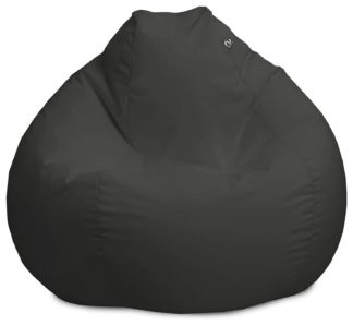 An Image of rucomfy Indoor Outdoor Bean Bag - Dark Grey