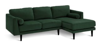 An Image of Habitat Jacob Fabric Right Hand Corner Sofa - Emerald Green