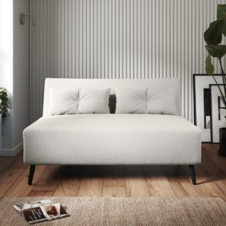 An Image of Phoebe Double Sherpa Sofa Bed Ivory