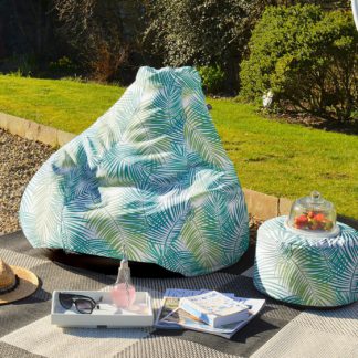 An Image of rucomfy Indoor Outdoor Bean Bag - Green