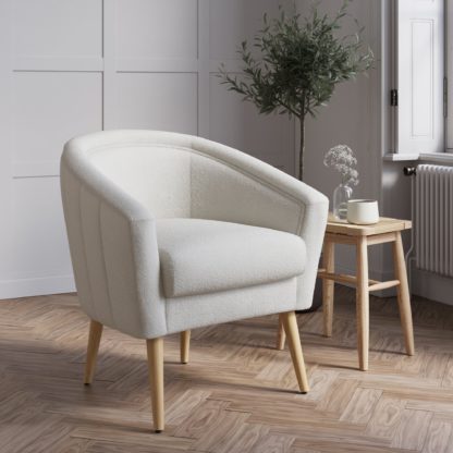 An Image of Nova Sherpa Chair Sherpa Ivory