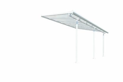 An Image of Palram - Canopia Sierra 3 x 4.25m Patio Cover - White Clear