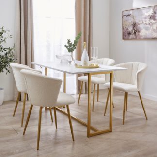 An Image of Kendall Console Dining Table, 40cm to 120cm White White