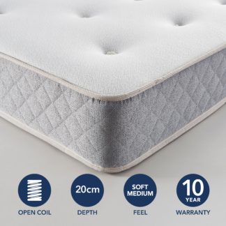 An Image of Fogarty Just Right Gel Open Coil Mattress White